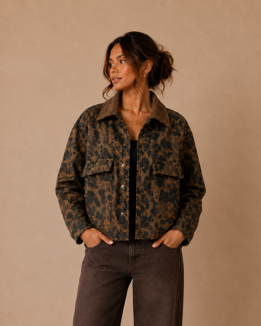 Veste à imprimé léopard