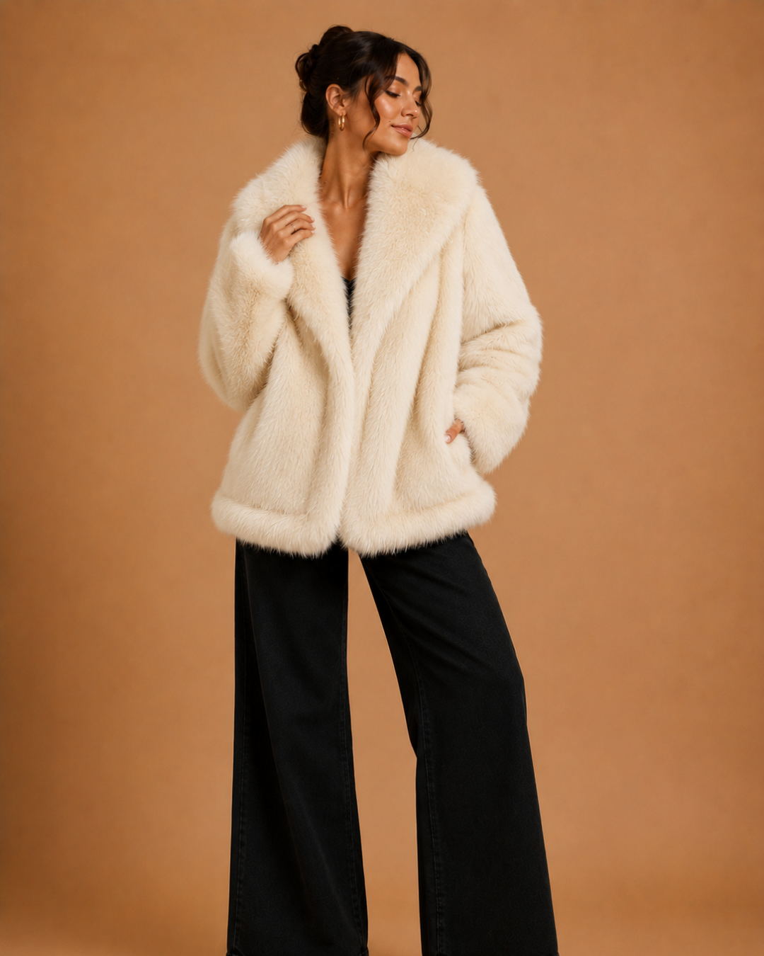 Veste similicuir & fausse fourrure réversible