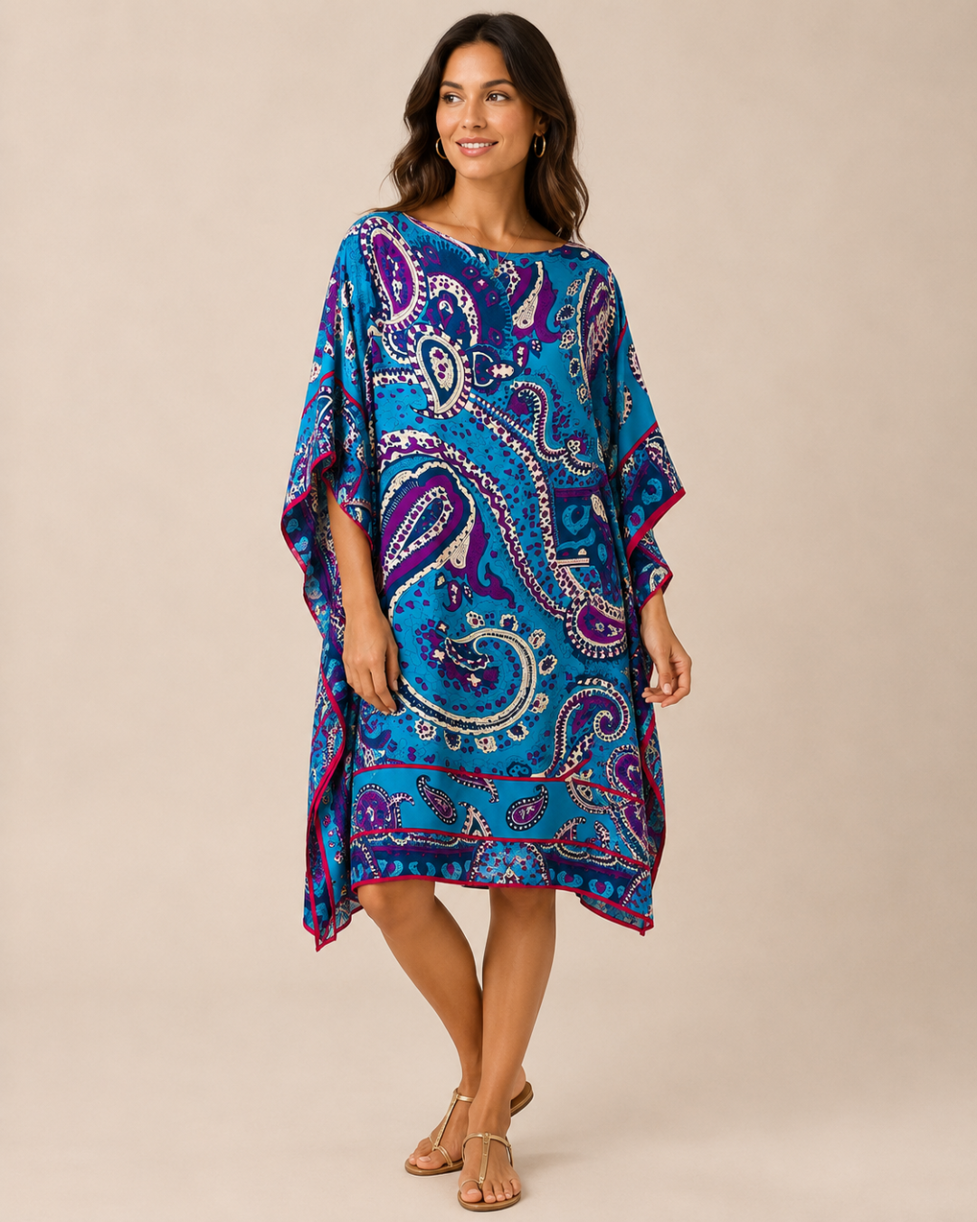 Kaftan bandana bleu violet