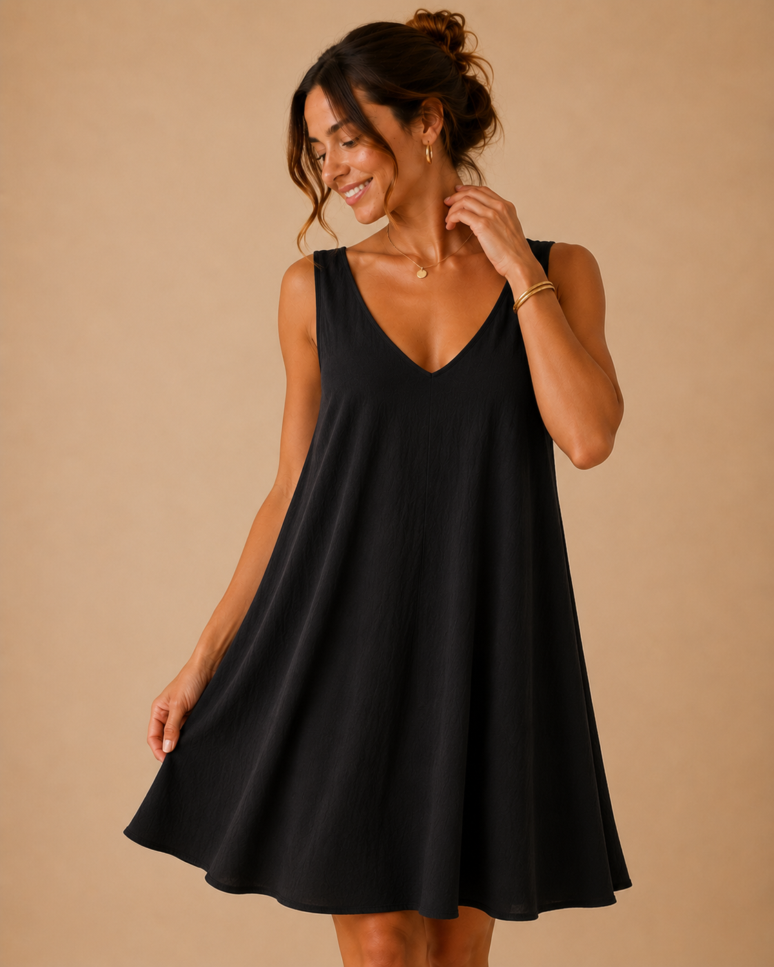 Robe fluide sans manches