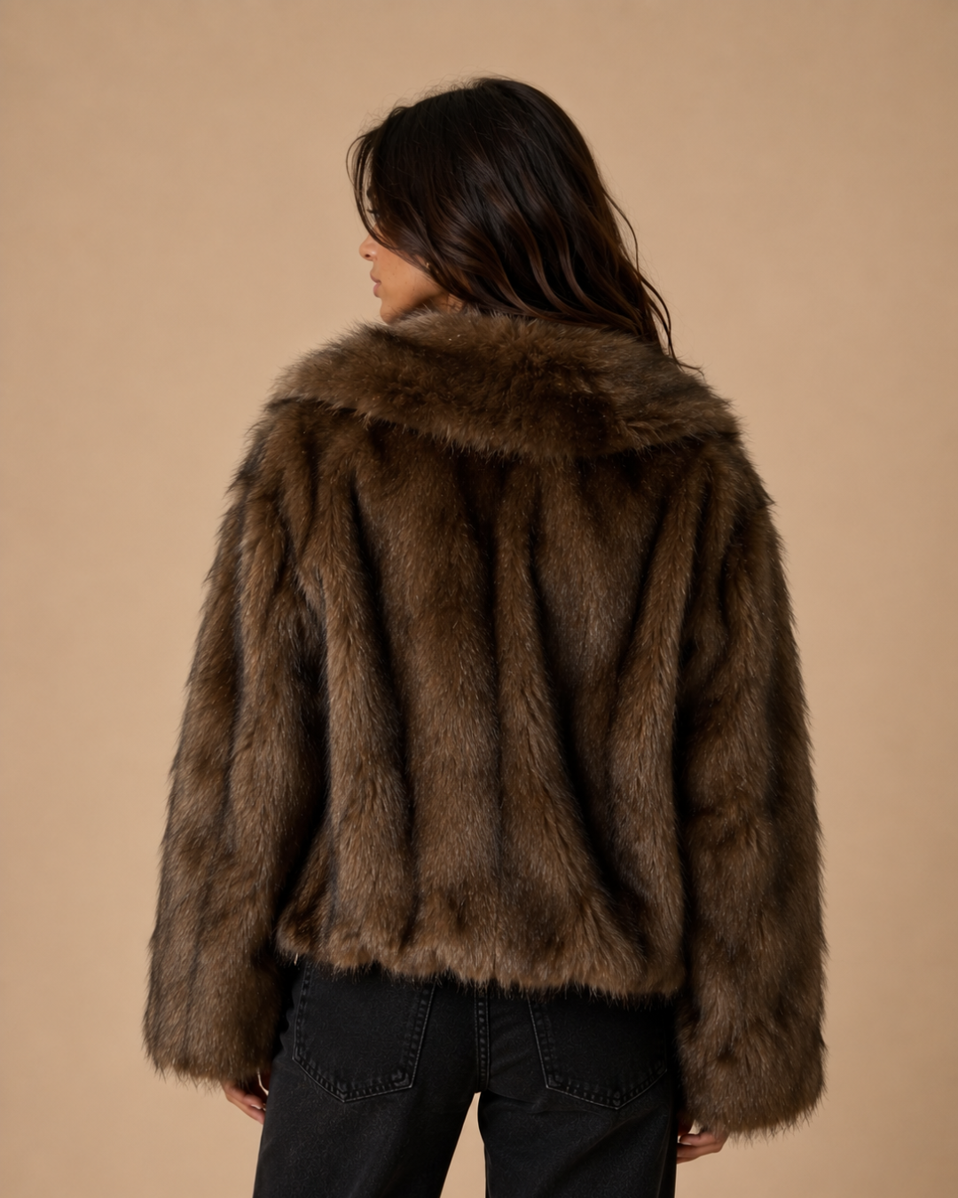 Veste jean et fausse fourrure réversible