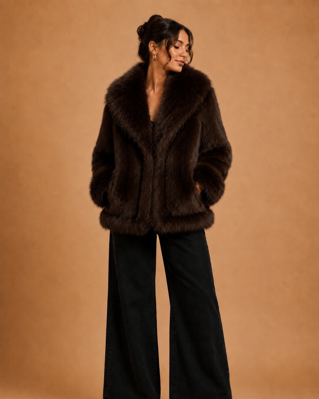 Veste similicuir & fausse fourrure réversible