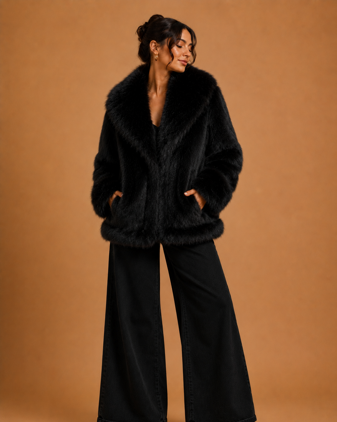 Veste similicuir & fausse fourrure réversible