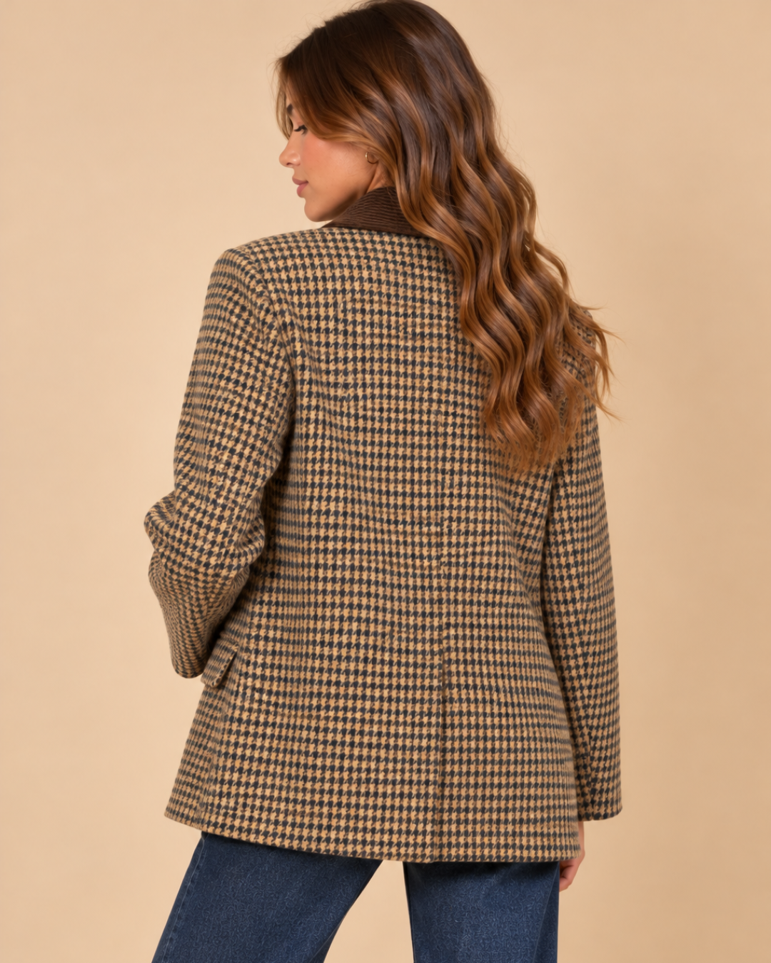 Veste blazer pied-de-poule