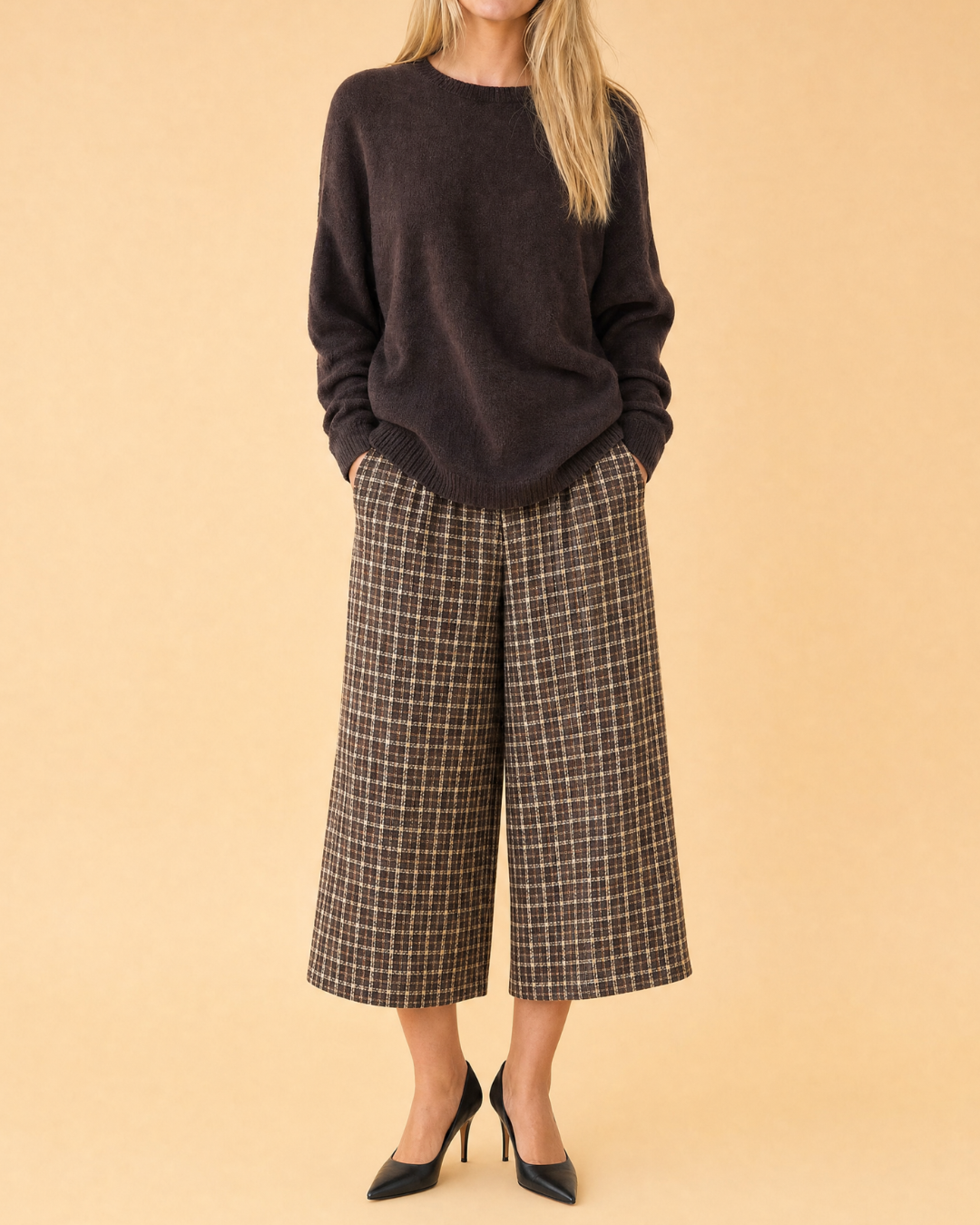 Pantalon court à carreaux