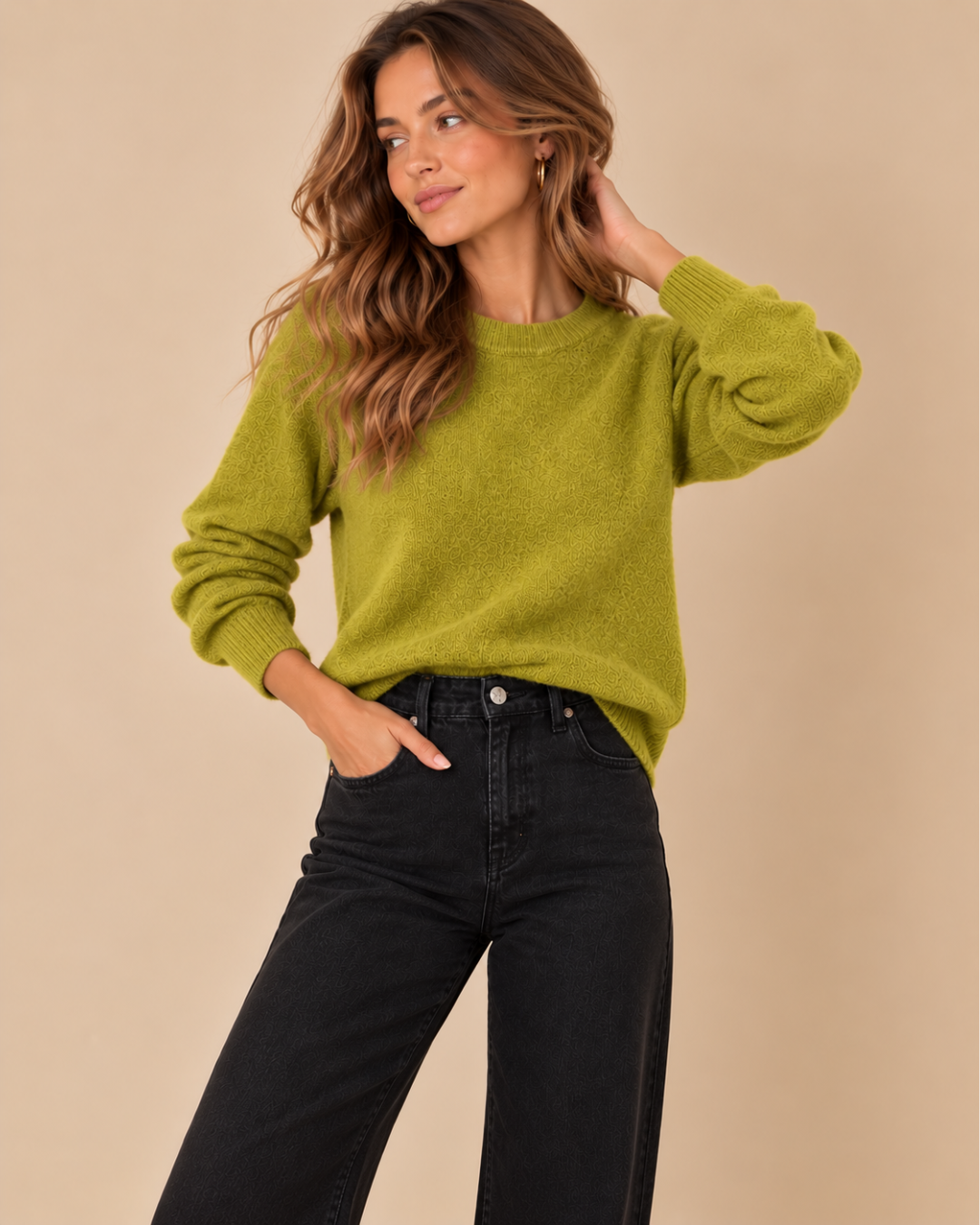 Pull manches longues en maille douce