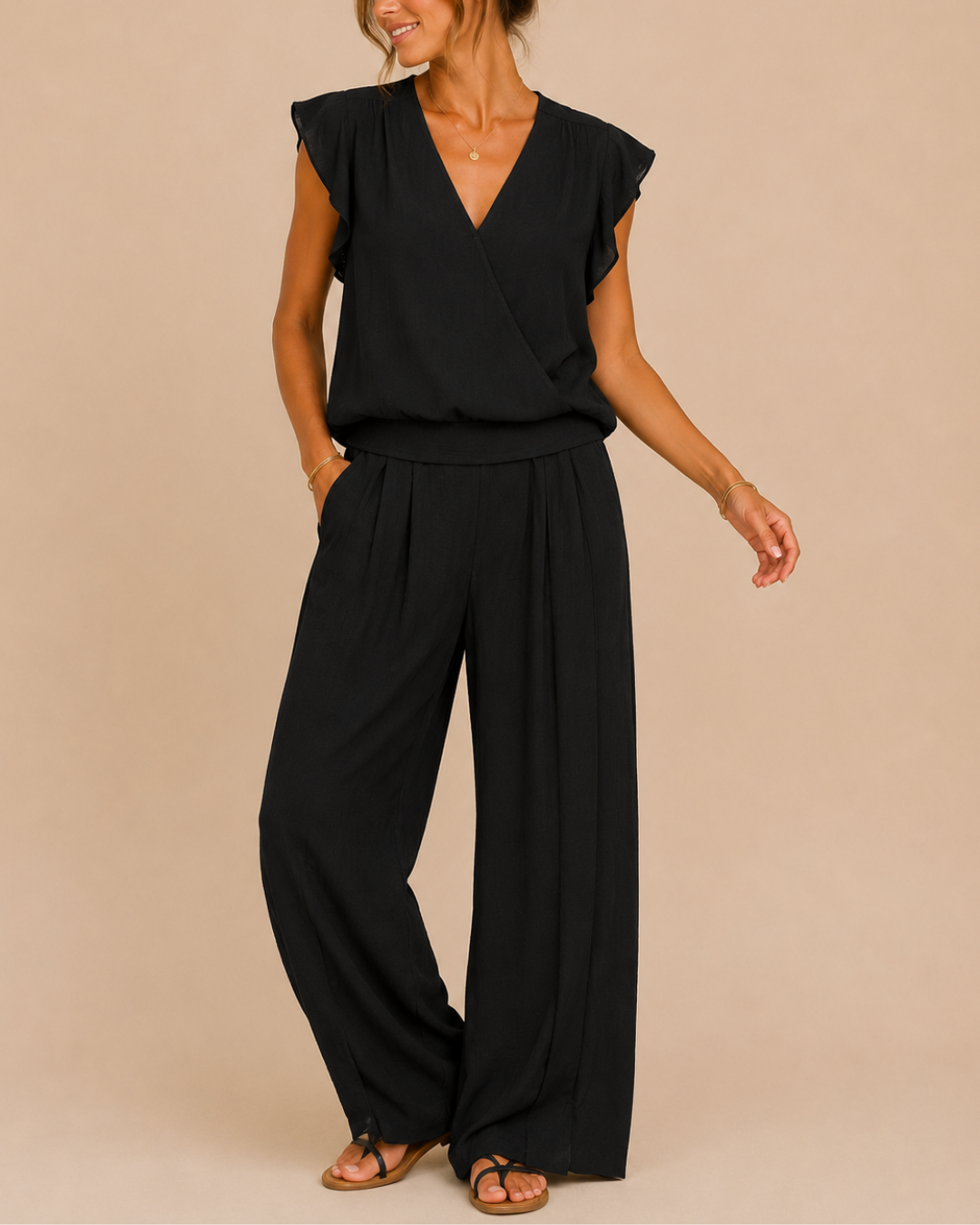 Ensemble fluide effet lin