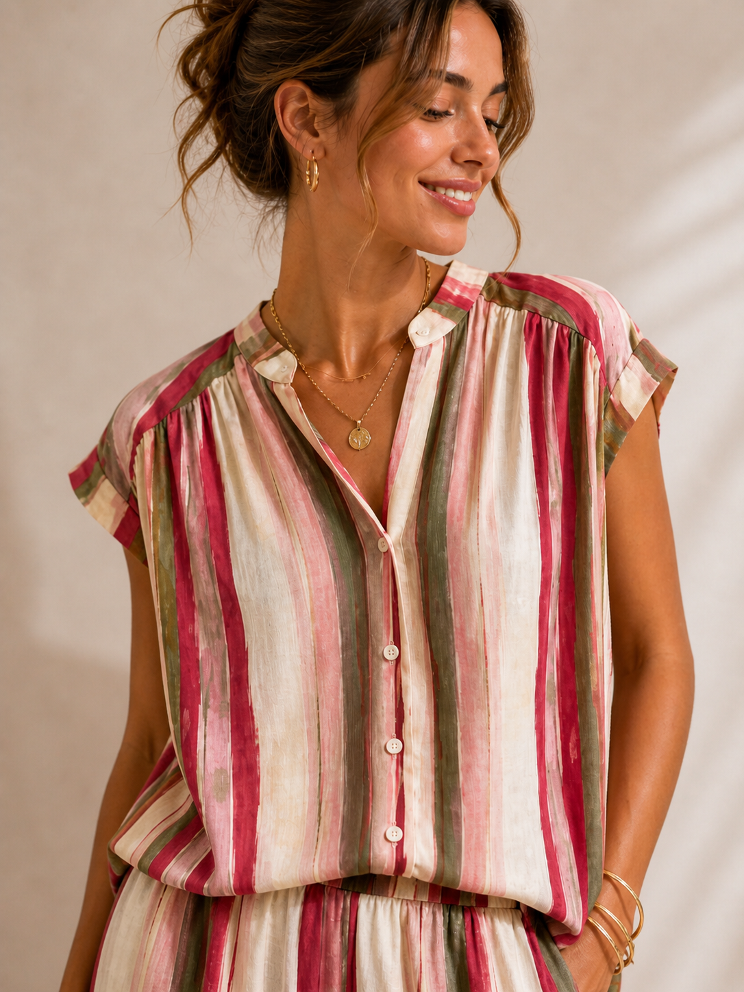 Chemise fluide à rayures