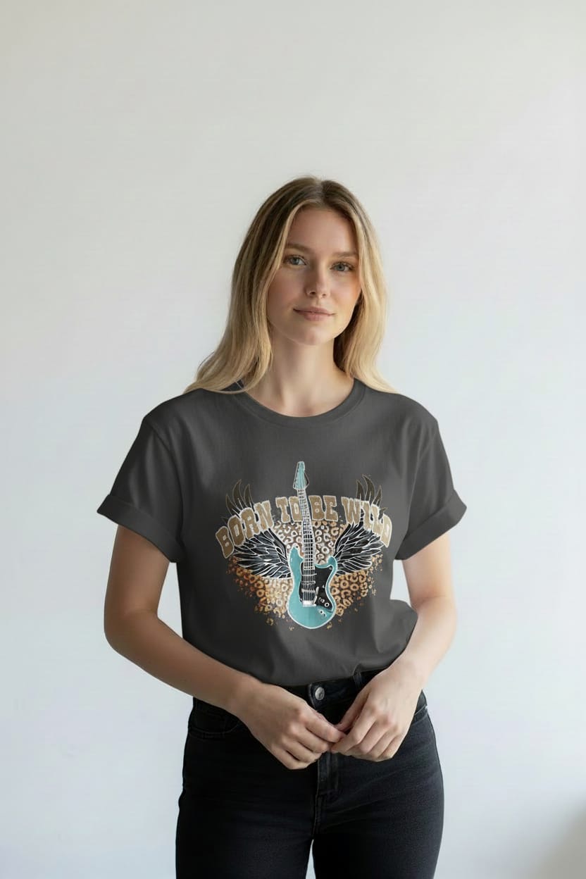 t-shirt manches courtes à imprimés gris anthracite