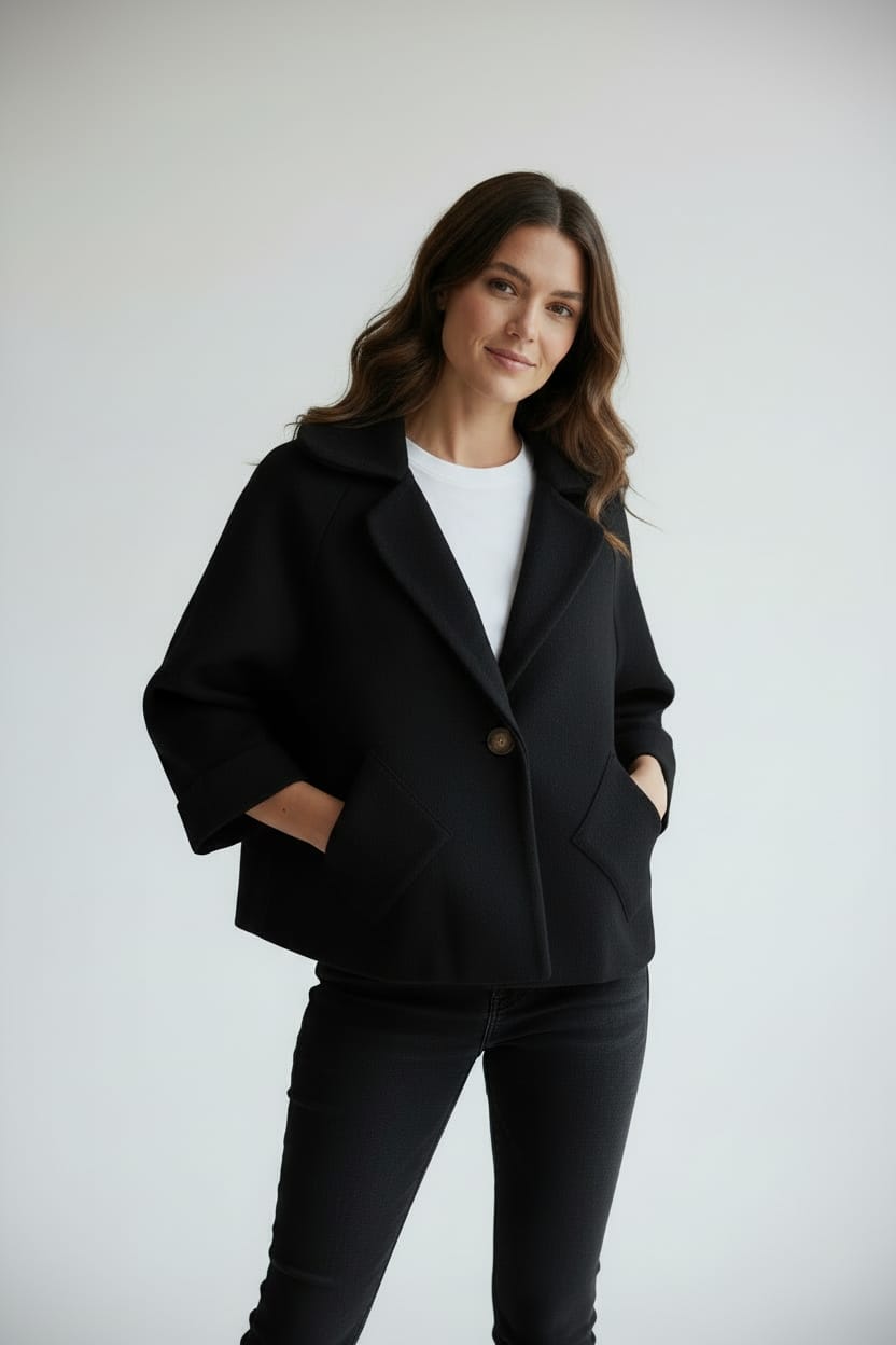 Veste manches mi-longues noir