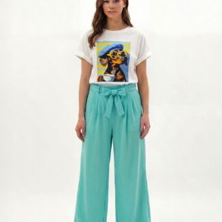 Pantalon ample à noeud Aqua tshirt chien